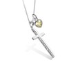 POPLYKE Cross Necklace for Women Sterling Silver August Birthstone Philippians