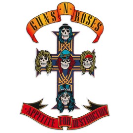 Gun n' Rose Appetite for Destruction Emblem Embroidered Patch Iron On (11.1" x 15.9")