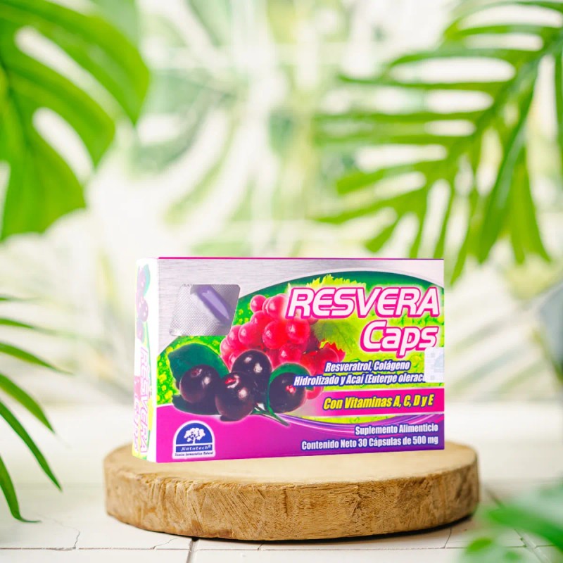 Resvera Caps Caja Con 30 Cpsulas De 500 Mg Natutech
