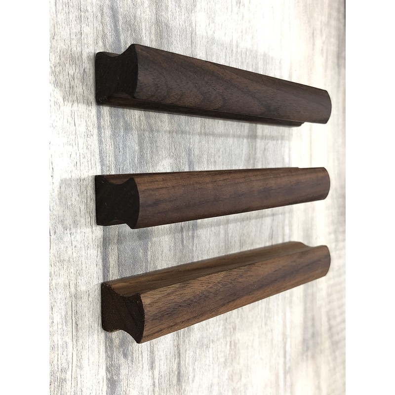 Tsnamay 4Pcs Drawer 5.12"/130mm Solid Pulls Walnut Kitchen Wardrobe Cabinet