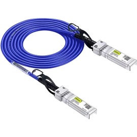 [Dark Blue] 10G SFP+ DAC Cable 2 m (6.5 ft), Twinax SFP+ Cable for Cisco SFP-H10GB-CU2M, Meraki MA-CBL-TA-2M, Ubiquiti UniFi, D-Link, Supermicro, Netgear, Mikrotik, Open Switches