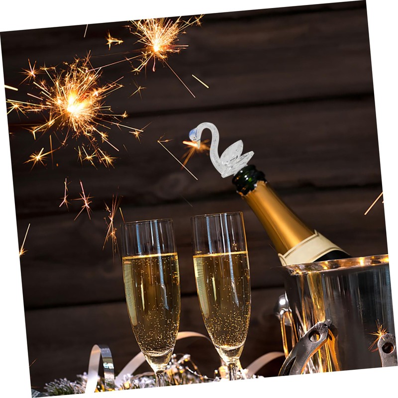 LABRIMP Wine Stopper Decorative Swan Shape for Wedding Festival and