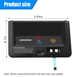 009491F Control Bezel with Switch Decal-Membrane for Raypak 206A 266A 207A 267A 336A 337A 406A 407A Pool Heater Parts for R185B, R265B, R335B, R405B IID Digital Pool Heaters before 5/2011 Model