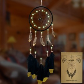Dream Catchers Handmade Feather Native Home Wall Decoration Black