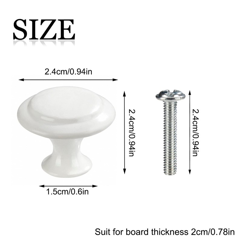 MengH-SHOP Drawer Knob, Round Cabinet Knobs, Furniture Knob with Alloy