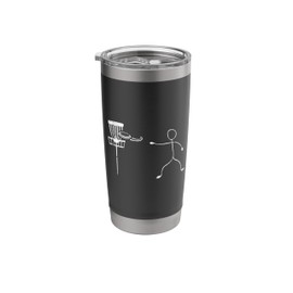 Disc Golf Player Sports Lover Funny Stickman Outdoor Game Stainless Steel Insulated Tumbler