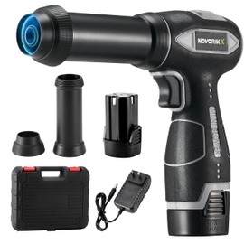 16.8V Handheld Electric Cordless Snow Blower 100,000 RPM Includes 2 * 2Ah Batteries & Fast Charger, Lightweight for Patio Cleaning, Lawn Care, Car, Blowing Leaves & Dust - Black