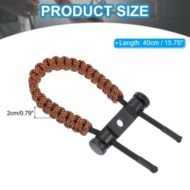 MECCANIXITY Archery Bow Wrist Sling 15.75 Inch 550 Paracord Strap Compound Bow Stabilizer & Hand Loop Carrier Bow Stabilizer for Bow Hunting Shooting Leopard Print 1 Count