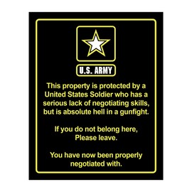 US Army Star Logo - Military Wall Art, This House Is Protected By United States Soldiers Print, Ideal For Home Decor, Office Wall Decor, Living Room Wall Decor or Any Room Decor, Unframed - 8x10