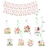 My Fairy First Birthday Decorations Banner Hanging Swirls, Flower Fairy