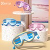 Children's Swimming Goggles Waterproof Anti-fog HD Large Frame Diving Equipment White