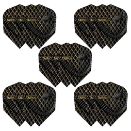 Harrows Taipan Flights, Set of 5 Premium Extra Strong Dart Flights (15 Flights) (Gold)
