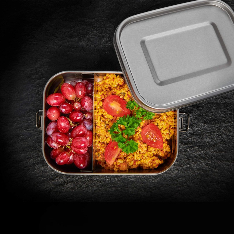 Lurch Snap 240880 Lunch Box Stainless Steel 100% Leak-Proof 800