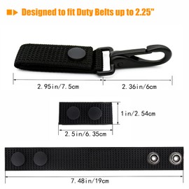 Nylon Belt Keepers with Key Holder,(4+1) Pack,Police Military Equipment Accessories, Tactical Gear Clip