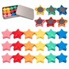 Wukong Pack of 24 Magnets for Whiteboard, 6 Colours, Star