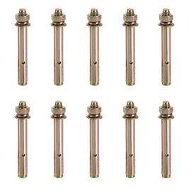 10 Pcs Anchor Bolts,M8×100mm Metal,Carbon Steel Expansion Screw Bolts for Wall,Expanding Bolt Walls,Concrete,Brick,Masonry,Secure Canopy,Roof Panel,Heavy Duty for Wall Anchors Fixings Plugs Screw