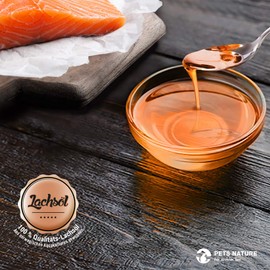 Pets Nature Lachsöl für Hunde und Katzen - 1 Liter reines Premium Fischöl mit Omega 3 und 6 für Ihren Hund, Katze und Pferd, 1000 ml