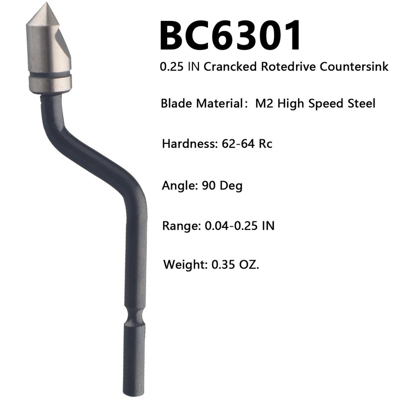 BC1651 Countersink Blade – Chamfer Deburring Tool for Wood, Plastic,