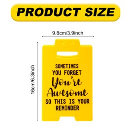 Funny Office Desk Sign, Acrylic Funny Yellow Desk Sign Decor Practical Office Decoration Accessory Supplies for Women Men Boss Employee Coworker (Awesome Style)