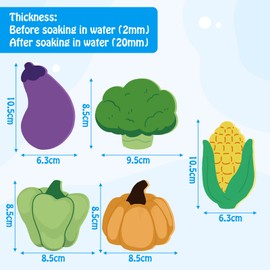5 PCS Baby Sponges for Bath,Vegetable Shape Baby Bath Sponge,Soft,Skin Friendly,for Toddlers,Babies,Newborns(Corn/Broccoli/Eggplant/Pumpkin/Bell Pepper)