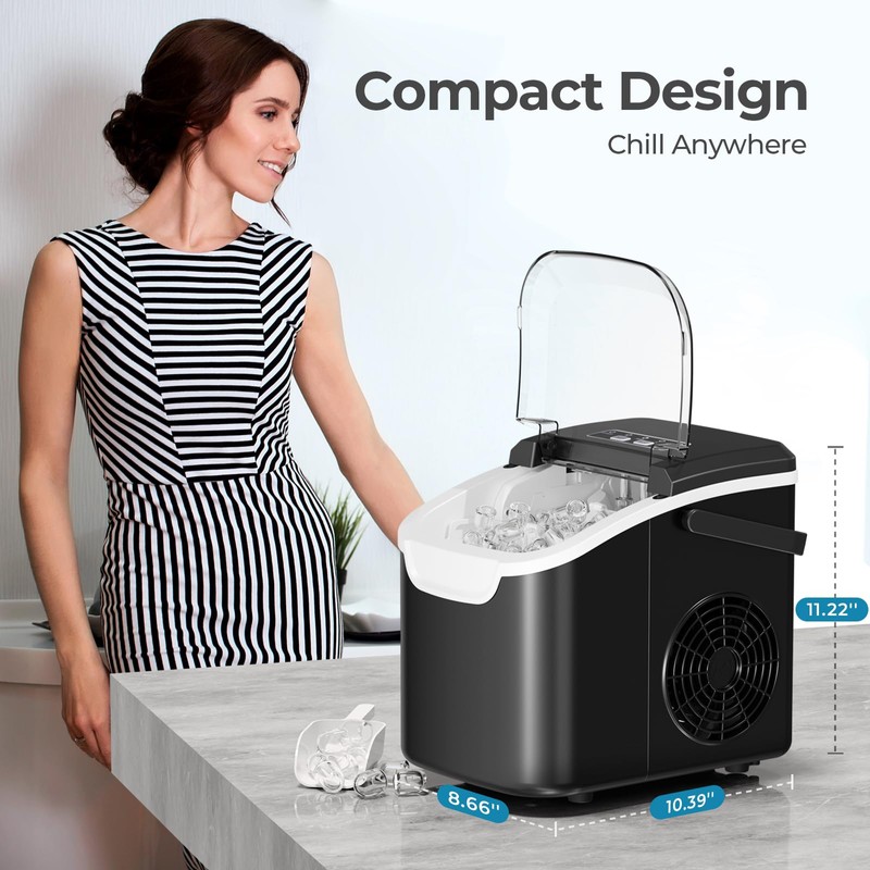 Antarctic Star Countertop Ice Maker Machine, 8 Ice Cubes in