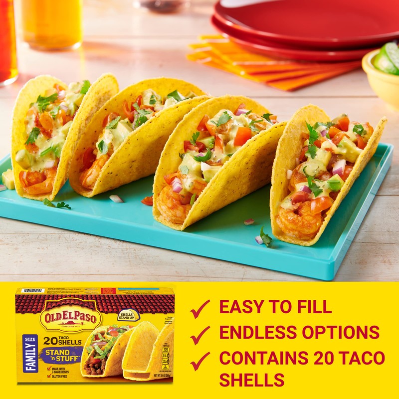 Old El Paso Stand 'N Stuff Taco Shells, Gluten Free,