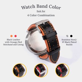 JESSENIA ORIGINAL Quick Release Leather Watch Straps,Watch Band for Men and Women,Watch Strap 20mm or 22mm,Genuine Leather Watch Strap Softness and Comfort,Breathable Sports Watch Strap