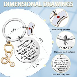 Qiubewi RN Gifts for Nurses Nurse Appreciation Gifts for Women Unique Nurses Week Gift Thank You Gift for Nurses Nursing Gifts for Nurses Perfect Nurse Keychain Accessories