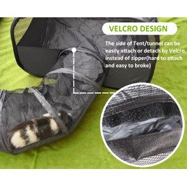 Guinea Pigs Playpen with Surround Tunnel,Pop Open Tent with Tube for Dwarf Rabbits,Chinchilla,Ferret and Other Small Animals to Run and Exercise Indoor or Outdoor (Playpen with Tunnel)