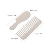 Outanaya 2pcs Portable Acetate Wide Tooth Comb with Static Technology