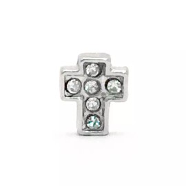 Unbranded FAITH FLOATING CHARMS FITS ORIGAMI OWL LOCKETS - Silver Cross