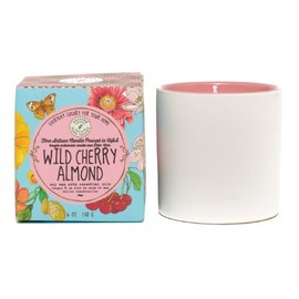 Olivina Ceramic Candle, Wild Cherry Almond, 6 Ounce