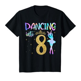 8th Birthday Ballerina 8 Years Old Ballet Dancer Party T-Shirt