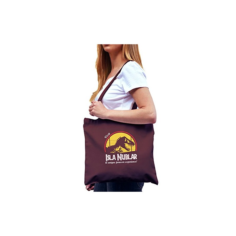 Nerdo – Visit Isla Nublar – Cloth Bag - brown