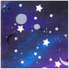 We Love Sundays Galaxy Party Napkins | 20 Pack | Great for Outer Space and Stars & Moon Themed Parties