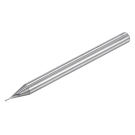 sourcing map Square Nose End Mill, 0.6mm Solid Carbide Long Reach CNC Router Bits 2 Flutes Milling Cutter with Extended Neck, 2mm Cutting Length 4mm Shank