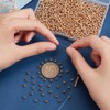 PH PandaHall 1200pcs 4mm 14K Gold Beads Round Spacer Beads