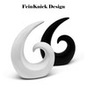 FeinKnick Stylish Ceramic Sculpture – Modern Decoration in White to