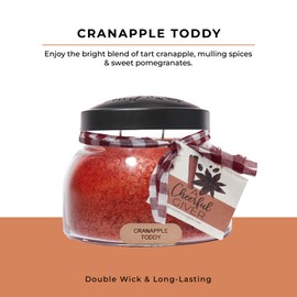 A Cheerful Giver - Cranapple Toddy - 22oz Mama Scented Candle Jar with Lid - Keepers of The Light - 125 Hours of Burn Time, Gift for Women, Red