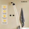 SUBEIXI Matte Black 2 Handle Shower faucet Set, 8 Mode