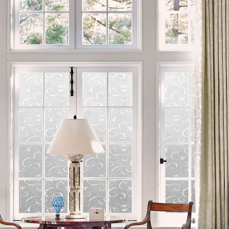LEMON CLOUD Window Privacy Film, No-Adhesive Static Decorative Window Film,
