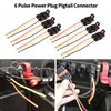 Saihisday 6 Pcs Pulse Power Plug Pigtail Connector Replacement for