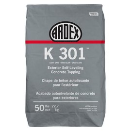 Ardex K 301 Exterior Self-Leveling Concrete Topping, Gray - 50 lbs Bag, 12435