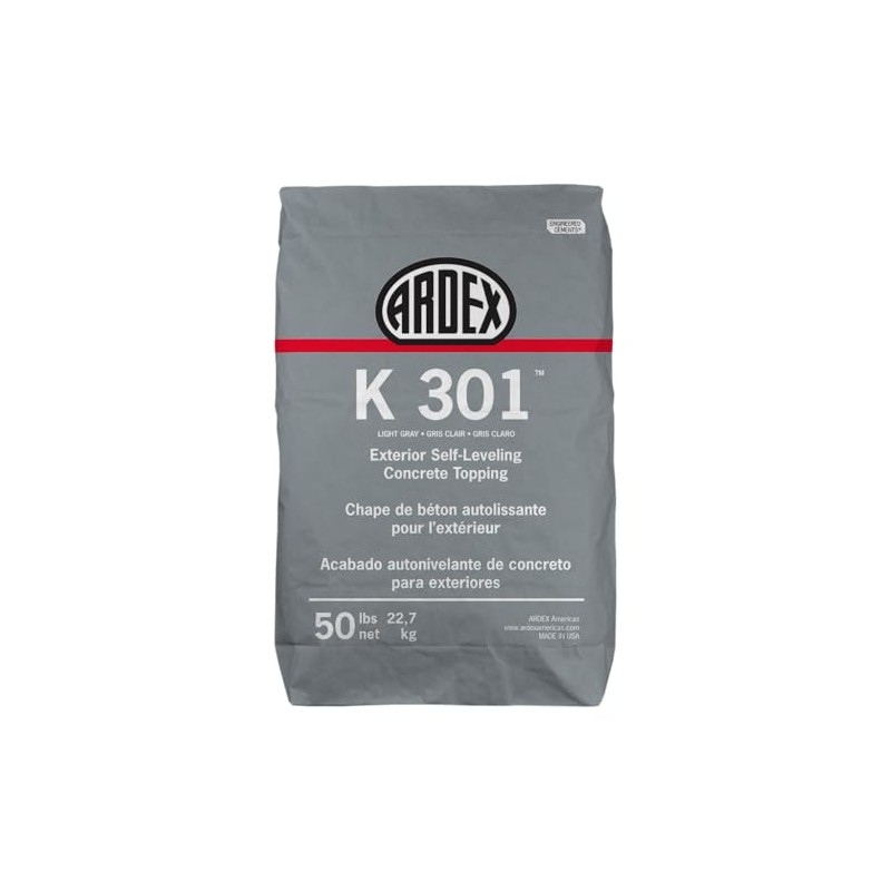 Ardex K 301 Exterior Self-Leveling Concrete Topping, Gray - 50