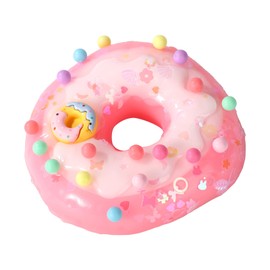 Squishy Donut Toys, 3.15in Squeeze Cute Fake Donut Ball Soft TPR Fidget Stretchy Squishy Toys for Adults Party Decoration Food Props (Rose)