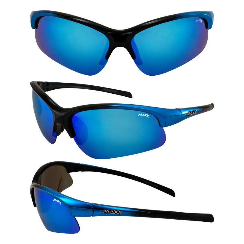 Maxx Domain Sport - anteojos de sol deportivas, color negro