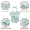 MAMIMAKA 3 Pack Newborn Baby Girl Clothes Cotton Bubble Romper