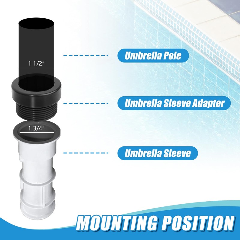 Houoto Umbrella Pole Stabilizer - Umbrella Pole Stabilizer Adapter for