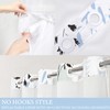 Tititex No Hooks Snap in Liner Abstract Blue Branches Shower