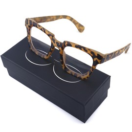 LOVIVY Bifocal Reading Glasses for Women Oversized Dual Focus Blue Light Readers Oprah No Line Clear Square Retro Eyewear (Yellow Tortoiseshell, +1.75)